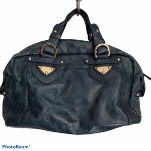 Charles David Turquoise Patent Leather Satchel